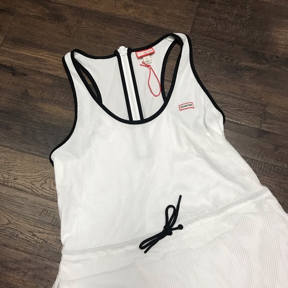 NWOT Hunter For Target White Mesh Drawstring Dress - Picture 2 of 7